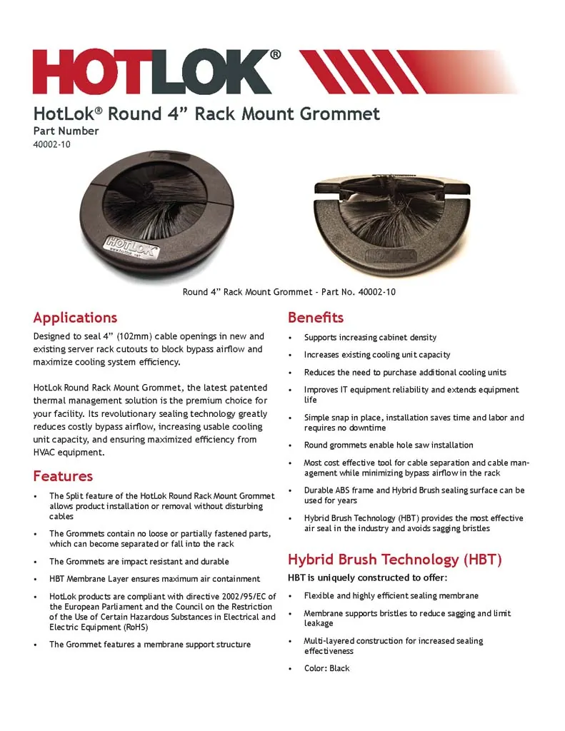 Round 4" Rack Mount Grommet - Image 2