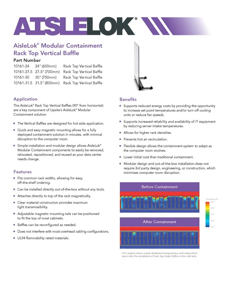 AisleLok Rack Top Vertical Baffles - Image 7