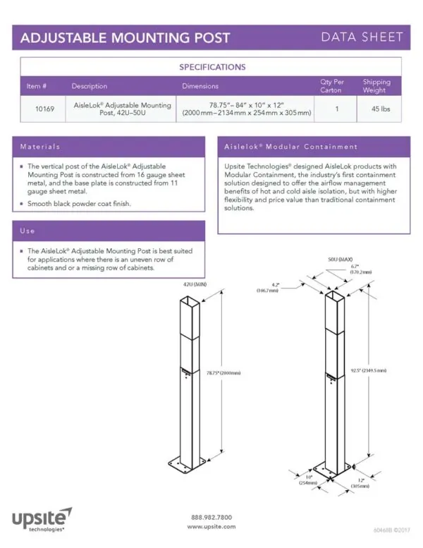 AisleLok Adjustable Mounting Post - Image 6
