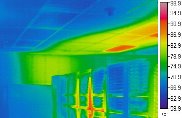 Infrared Thermal Image of Leakage Re-circulation