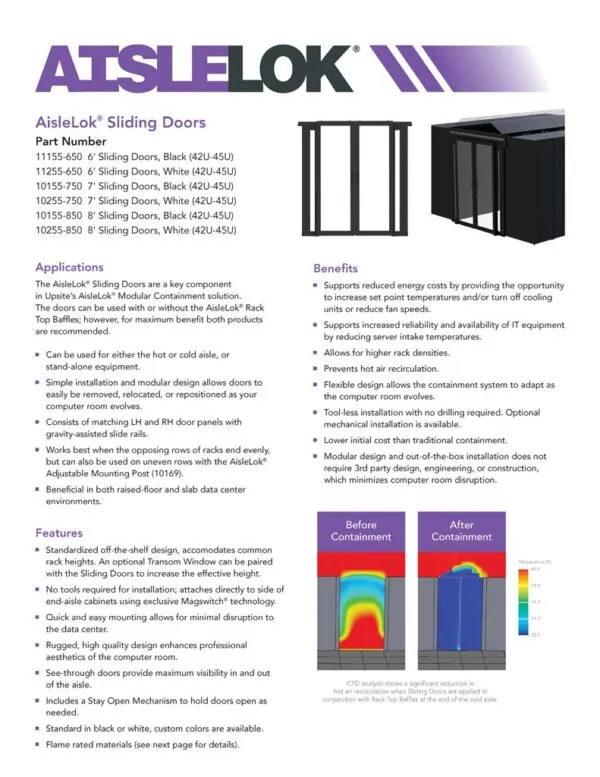AisleLok 6’, 7', 8' Sliding Doors - Image 6
