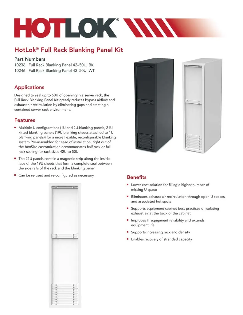 42U-50U Full Rack Blanking Panel Kit - Black - Image 5