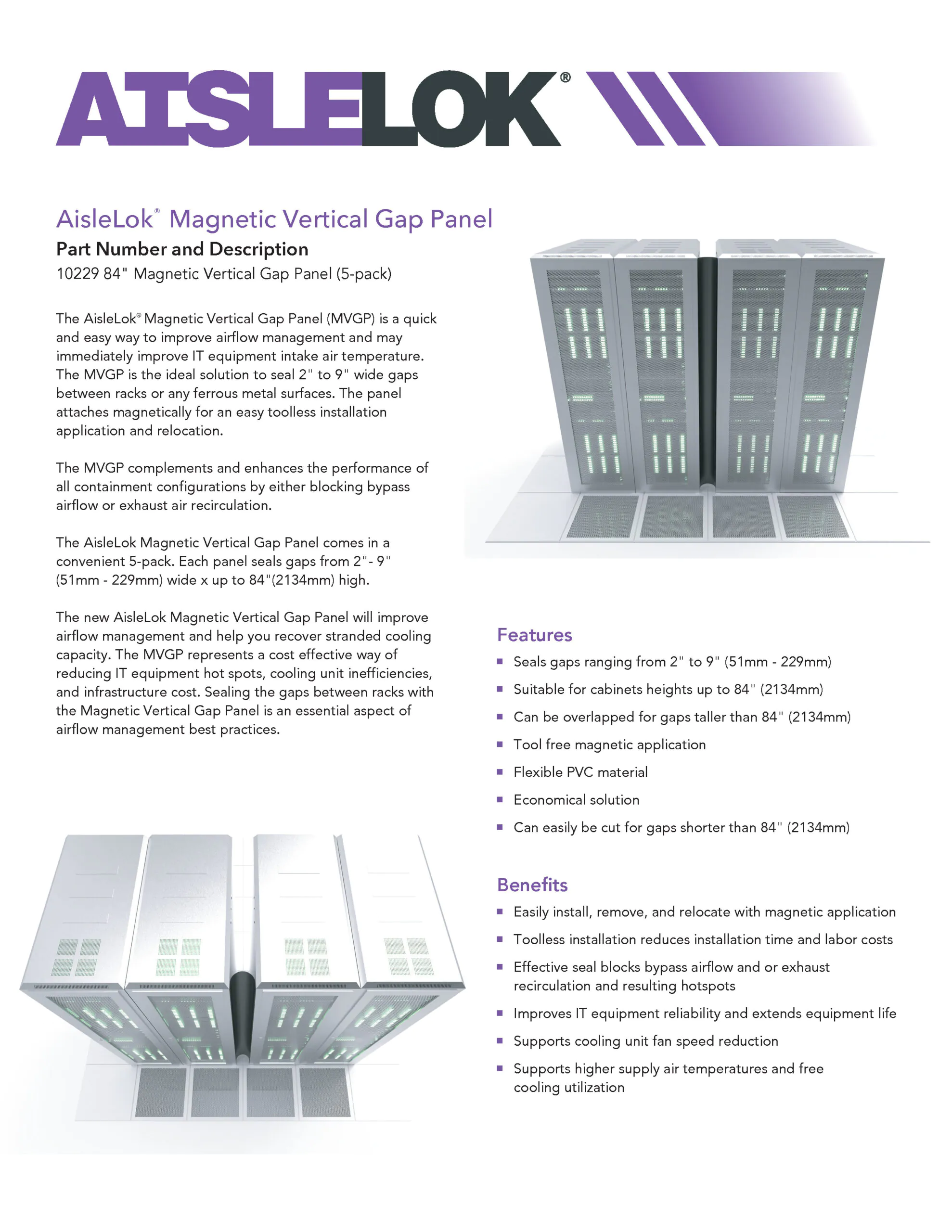 AisleLok Magnetic Vertical Gap Panel - Image 3